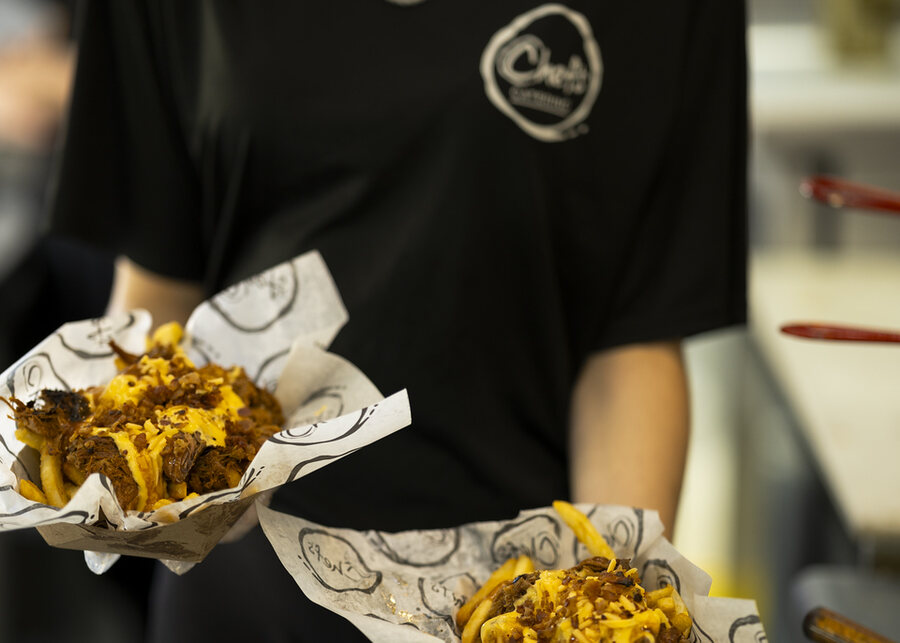 Loaded fries from the food truck