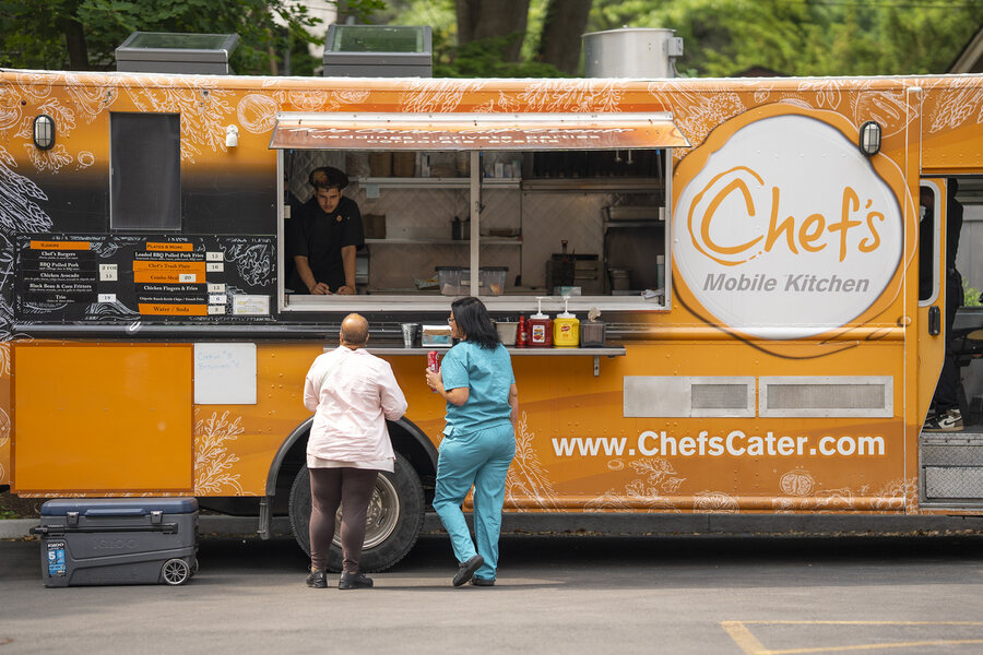 The Chef's food truck serving guests